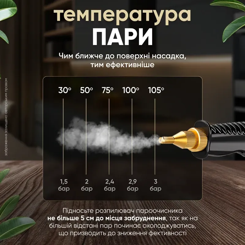 Характеристики пароочисника