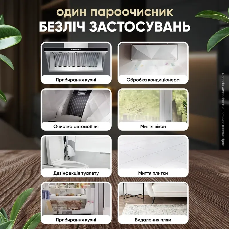 Комплектація пароочисника